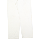 DICKIES Mens Cotton Blend White Workwear Regular Fit Straight Trousers W34 L31