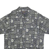 WOOLRICH Mens Blue Cotton Blend Pattern Shirt L Button Collar Casual Summer