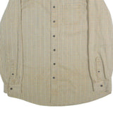 LL BEAN Mens Beige Checked Cotton Shirt L Casual Classic Button-Down Long Sleeve