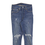 LEVI'S 501S Womens Jeans Blue Slim Skinny Denim Light W24 L24 Distressed