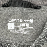 Tall Carhartt Hoodie - Large Gray Cotton Blend