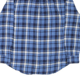 CHAPS Mens Blue & White Check Shirt M Cotton Blend Long Sleeve Button Down