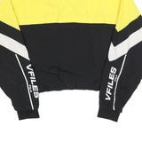 FILA Womens Yellow & Black VFILES Sportswear Cropped Polyester Blend Jacket S