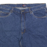 MC PANTHON Mens Denim Blue Casual Shorts L W36 Comfortable Fit Cotton Blend