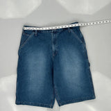 Carpenter Style B.U.M. Equipment Denim Shorts - 34W 13L Blue Cotton