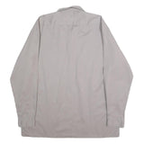DICKIES Mens Grey Work Shirt XL Polyester Blend Long Sleeve Button Closure
