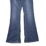 YMI Womens Blue Regular Flared Denim Medium W32 L34 Stylish Cotton Blend Zip