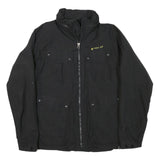 TIMBERLAND Mens Black Jacket M Polyester Blend Plain Zip Outdoor Casual