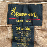 Unbranded Double Knee Cargo Trousers - 32W 30L Brown Cotton