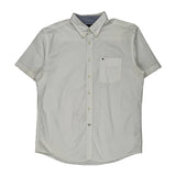 Tommy Hilfiger Short Sleeve Shirt - XL White Cotton