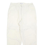 COLUMBIA Womens Polyester Blend White Regular Zip Trousers W30 L28 Lightweight