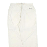 COLUMBIA Womens Polyester Blend White Regular Zip Trousers W30 L28 Lightweight