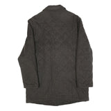 PAUL & SHARK Mens Grey Quilted Jacket M Woven Button Closure Classic