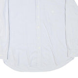 CHAPS Mens White & Blue Stripe Shirt XL Classic Cotton Blend Button Down
