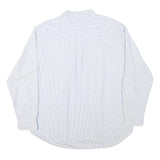 CHAPS Mens White & Blue Stripe Shirt XL Classic Cotton Blend Button Down