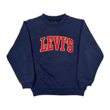 Age 6 Levis Spellout Sweatshirt - XS Navy Cotton