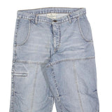 NEIGHBORHOOD Mens Shorts Blue Patchwork M W31 Cotton Blend Casual Cargo