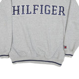 TOMMY HILFIGER Mens Grey Hilfiger Crew Neck M Sweatshirt Cotton Blend Casual