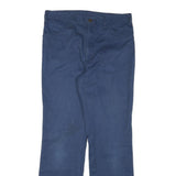 DICKIES Womens Cotton Blend Blue Regular Straight Trousers W31 L30 Workwear Zip