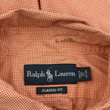 Ralph Lauren Checked Shirt - XL Orange Cotton