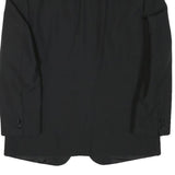 BAUMLER Mens Black Wool Blend Tailored Jacket S Satin Lapel Button Closure