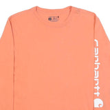 CARHARTT Womens Orange Long Sleeve Crew Neck Graphic T-Shirt S