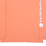 CARHARTT Womens Orange Long Sleeve Crew Neck Graphic T-Shirt S
