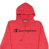 CHAMPION Mens Red Hoodie M Cotton Blend Pullover Hooded Sweatshirt