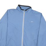 REEBOK Mens Blue Nylon Track Jacket XL Zip Plain Lightweight Athletic