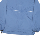 REEBOK Mens Blue Nylon Track Jacket XL Zip Plain Lightweight Athletic