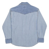 LEVI'S Womens Blue Denim Shirt XS Western Style Cotton Blend Long Sleeve Button