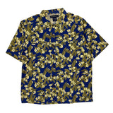 Exofficio Floral Hawaiian Shirt - Large Yellow Cotton