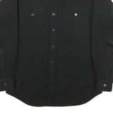 CIEIGHTON Womens Black Shirt L Button Pocket Cotton Blend Stylish