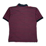 Lacoste Striped Polo Shirt - Large Gray Cotton