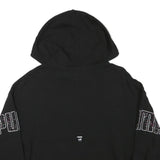 PUMA Womens Black Hoodie M Logo Graphic Cotton Blend Casual Pullover