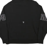 PUMA Womens Black Hoodie M Logo Graphic Cotton Blend Casual Pullover