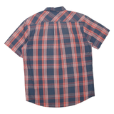 LEVI'S Mens Blue & Red Plaid Shirt M Button Down Cotton Blend Casual