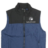 THE NORTH FACE Mens Blue & Black Outdoor Jacket M Polyester Zip Plain