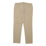 LAUREN RALPH LAUREN Womens Cotton Blend Beige Slim Straight Trousers W30 L27