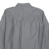 BENCH Mens Grey Cotton Blend Shirt 2XL Long Sleeve Button Casual Workwear