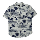 Jachs Hawaiian Shirt - Large Blue Cotton