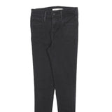 LEVI'S 720 Womens Jeans Black Slim Skinny Denim Raw W25 L28 Stretch