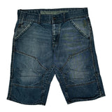 Jean Intelligence Denim Shorts - 36W 12L Blue Denim