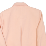 ZARA Womens Pink Button Jacket M Polyester Blend Plain Classic Collar Elegant