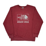 Since 1968 The North Face Sweatshirt - Large Red Cotton Blend