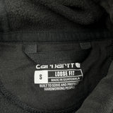 Loose Fit Carhartt Spellout Hoodie - Small Black Cotton
