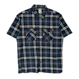 Dickies Checked Flannel Shirt - XL Blue Cotton