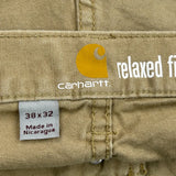 Carhartt Pants - 38W 32L Khaki Cotton Blend
