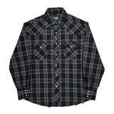 Wrangler Checked Flannel Shirt - XL Black Cotton