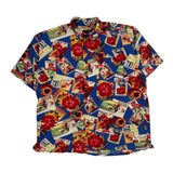 Riggings Floral Hawaiian Shirt - Large Multicoloured Cotton Blend